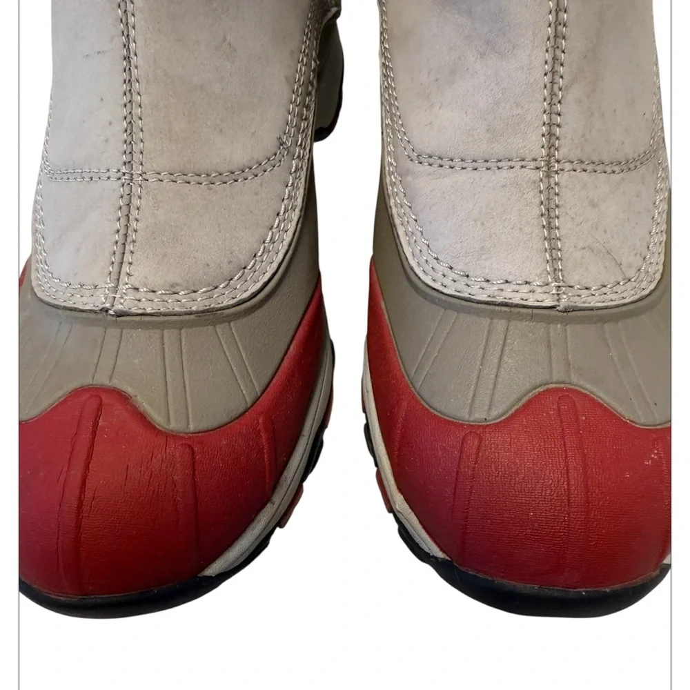 LL Bean Tek 2.5 Dri-Lex Boots Slip On Woman’s Red Grey Slip on Outdoor Hiking8.5